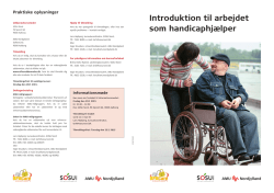 Introduktion til arbejdet som handicaphjælper