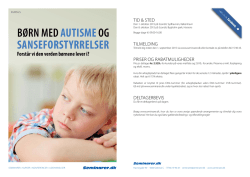 Børn med autisme og sanseforstyrrelser