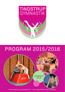 PROGRAM 2015/2016 - Tingstrup Gymnastik
