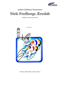 Program Niels Fredborgs Æresløb 2015