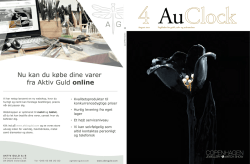 AuClock nr. 4, august 2015 - Guldsmedefagets Fællesråd