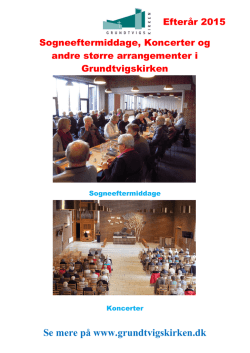 Læs om arrangementerne - Grundtvigskirken i Esbjerg