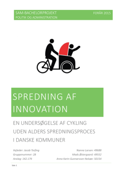 Projekt 1. Cykling uden alder - Center for Offentlig Innovation