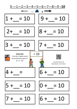 Matematik: To tal der er gode venner, når de tilsammen giver ti. (X +