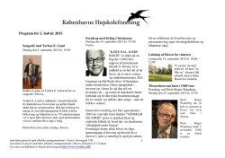 Program for 2. halvår 2015 - Københavns Højskoleforening