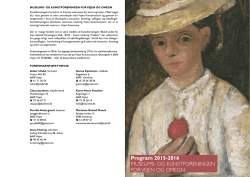 Årsprogram 2015-2016 - Museums- og kunstforeningen for Vejen og