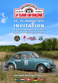 Tillægsregler 14` Classic Car Challenge