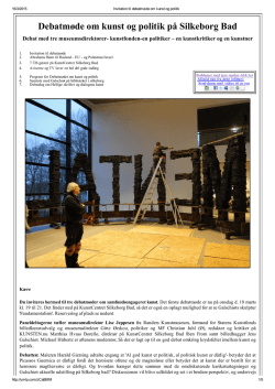 2015.03.16: Debatmøde om kunst og politik på Silkeborg Bad