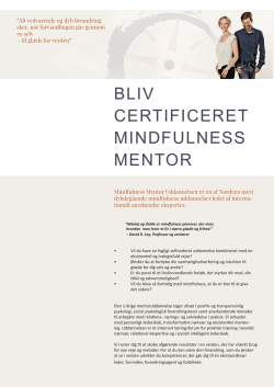 BLIV CERTIFICERET MINDFULNESS MENTOR