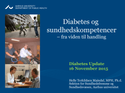 Diabetes og sundhedskompetencer