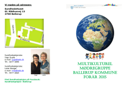 Multikulturel Mødregruppe Ballerup Kommune Forår 2015