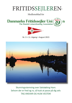 Blad nr. 3 2015 - Danmarks fritidssejler union