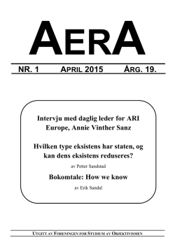 NR. 1 APRIL 2015 ÅRG. 19.