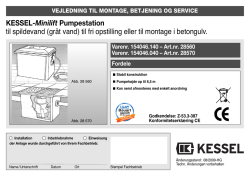 KESSEL-Minilift Pumpestation til spildevand (gråt vand) til fri