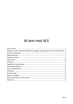 At leve med ALS - RehabiliteringsCenter for Muskelsvind