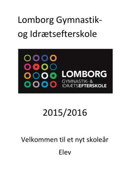 Lomborg Gymnastik- og Idrætsefterskole 2015/2016