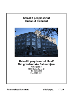 KALAALLIT PEQQISSARTUT ILLUAT