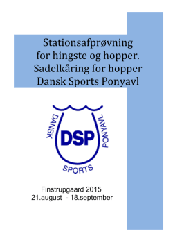 Katalog her - Dansk Sports Ponyavl