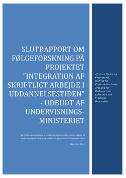 Integration af skriftligt arbejde i uddannelsestiden