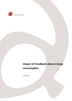 Impact of Feedback about energy consumption