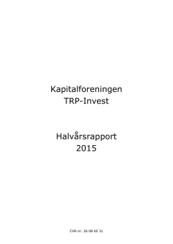 Halvårsrapport 2015 - TRP