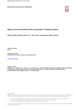 Making Thermal Remediation More Sustainable: A