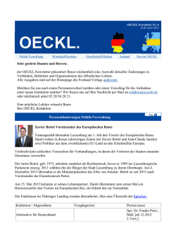 OECKL.Newsletter Nr. 6 vom 30.06.