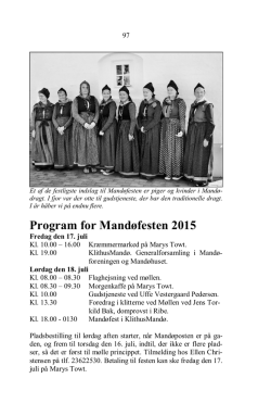 Program for Mandøfesten 2015