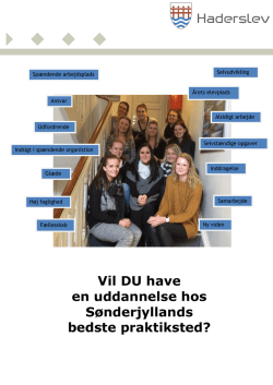 Vil DU have en uddannelse hos Sønderjyllands bedste praktiksted?