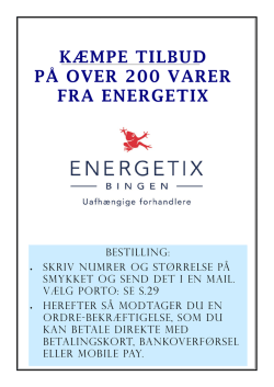 KÆMPE TILBUD PÅ OVER 200 VARER FRA ENERGETIX