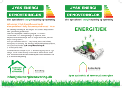 ENERGITJEK - Velkommen til Jysk Energi Renovering.dk