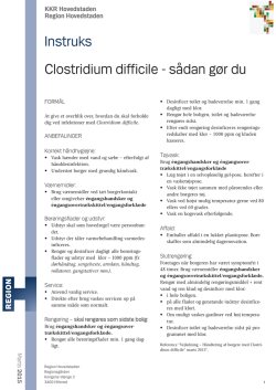 Clostridium difficile - sådan gør du (instruks) (0,2