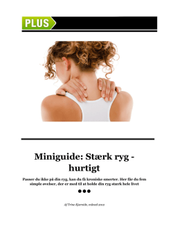Miniguide: Stærk ryg - hurtigt