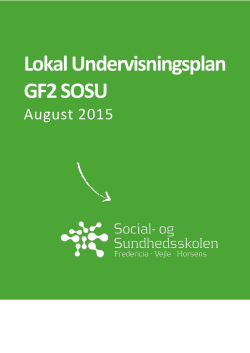 Lokal Undervisningsplan GF2 SOSU