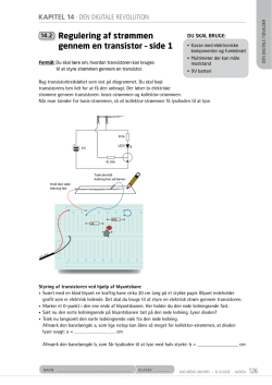14.2 Regulering af strømmen gennem en transistor