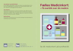 Pjece: Fælles Medicinkort - få overblik over din medicin