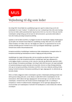 MUS vejledning - leder - kompetenceudvikling.dk