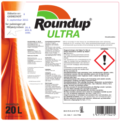 Roundup Ultra - Miljøstyrelsen