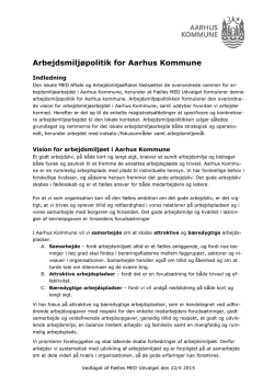 Arbejdsmiljøpolitik for Aarhus Kommune