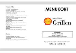 MENUKORT - Shell Korskro