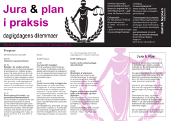 Jura & plan i praksis - Dansk Byplanlaboratorium