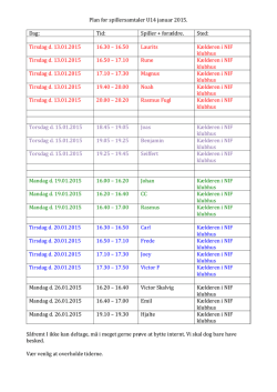 Plan for spillersamtaler U14 januar 2015 (3)