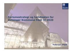 Turismestrategi og handleplan for Helsingør Kommune frem til 2020