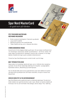 MasterCard faktaark
