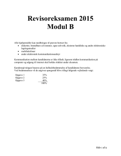 Revisoreksamen 2015 Modul B