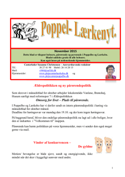 November 2015 - Plejecenter Poppelbo