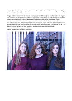 Besøg fra Barcelona! 3 piger har byttet plads med 3 af vores 3g`ere