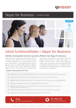 Contact Point til Skype for Business Udvid