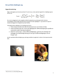 Det perfekte blødkogte æg - eksempel på opgavebesvarelse