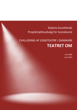 Evaluering af Teatret OM - 2015